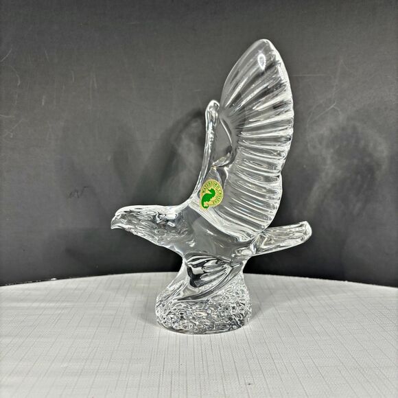 Waterford Flying Eagle Figurine Irish Crystal Sculpture Statue Signed America - Picture 3 of 7
